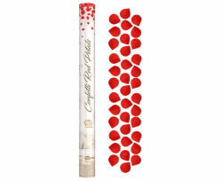 Konfety vystřelovací růže červené 60 cm