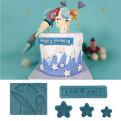 Silikonová forma vesmír 16,5x15 cm - Cakesicq