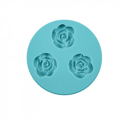 Silikonová formička 3 růžičky 3x2,5cm - Cakesicq