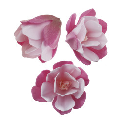 Jedlá kytka Magnolie z jedlého papíru 7cm 3ks