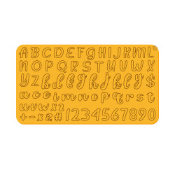 Vytlačovací abeceda Romantic