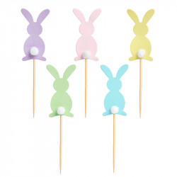 Zápich do cupcake 5ks zajíčci