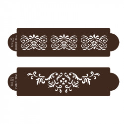 Stencil šablona na dort - ornamenty 31x8cm