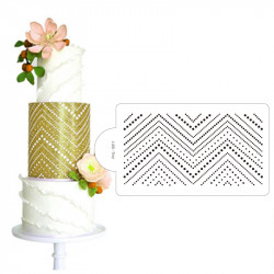 Stencil šablona na dort - Dot Line 40x21cm