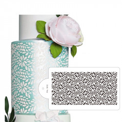 Stencil šablona na dort - Flowers 40x21cm