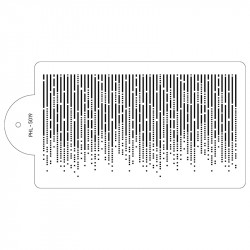 Stencil šablona na dort - Sea Alphabet 40x21cm