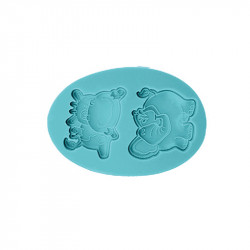 Silikonová formička slon a kráva 7,5x11 cm - Cakesicq