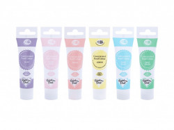 Sada gelových barev Rainbow Dust, pastel 6ks x 25g