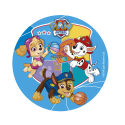 Fondánový papír paw patrol basketbal 15,5cm