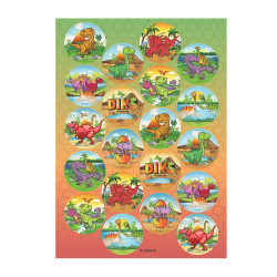 Fondánový papír předvyražený na cupcake dinosauři