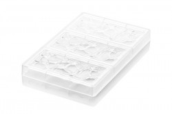 Profesionální polykarbonátová forma na čokoládu tabulka Coccia t 3x80ml