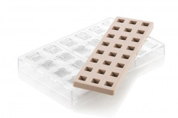 Profesionální polykarbonátová sada na pralinky Quadro 24x8,9ml 1,5x2,5x2,5cm