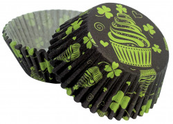Košičky na muffiny motiv zelený cupcake (50 ks)