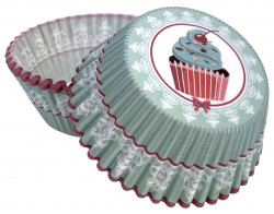 Košíčky na muffiny motiv cupcake modrý (50 ks)