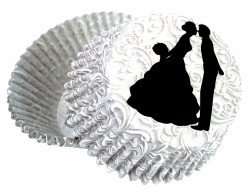 Košíčky na muffiny svatební první polibek (50 ks)