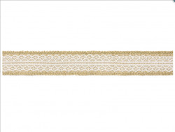 Jutová stuha s krajkou 4x500cm