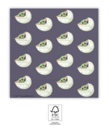 Ubrousky 33x33cm Star Wars 20ks Yoda