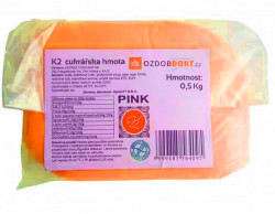 Potahovací hmota K2 na dorty 0,5kg oranžová