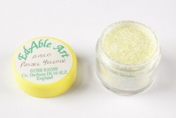 Třpyt dekorační disco pastel yellow