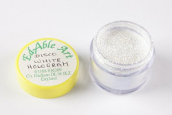 Třpyt dekorační disco White hologram