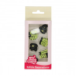 Cukrová zdobení čarodějnice 18ks nohy a klobouk