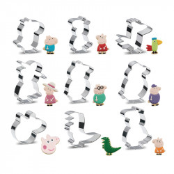 Vykrajovátka prasátko Pepa 9ks