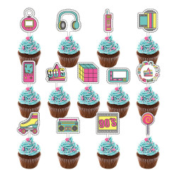 Zápich do muffinů 90. léta 13ks