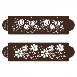 Stencil šablona rozkvetlá zahrada 2ks