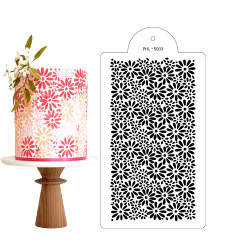 Stencil šablona květiny 40x21cm