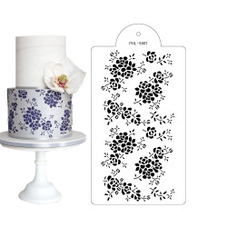 Stencil šablona květiny magic 40x21cm