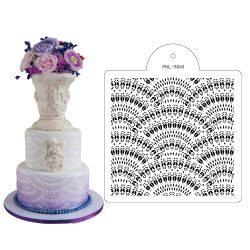 Stencil šablona vějíř 30x26cm