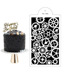 Stencil šablona ozubená kola 40x21cm