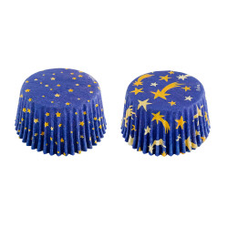 Košíčky na muffiny vánoční hvězdná obloha 50x32mm