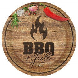Papírový talíř na grilování 8ks 23cm BBQ grill