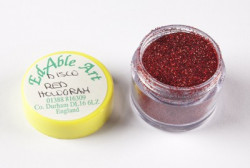 Třpyt dekorační disco Red hologram