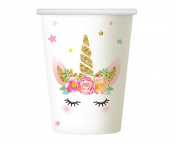 Papírový kelímek 266ml 6ks unicorn