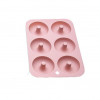 Silikonová forma na donuty 26x18cm Ø7cm světle růžová - Cakesicq