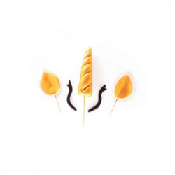 Cukrová figurka Unicorn - jednorožec - zápich do dortu