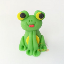 Figurka na dort žába 5x4cm  z kokosové hmoty