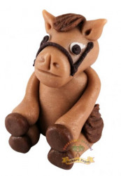 Figurka na dort kůň 3D 60g z kokosové hmoty