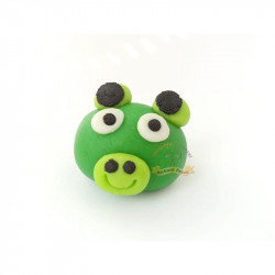 Figurka na dort Angry Birds prase 2,5x4,5cm  z kokosové hmoty