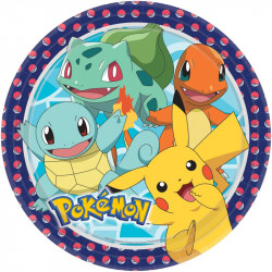 Papírový talíř 8ks Pokemon 23cm, 8ks
