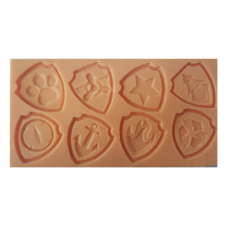 Silikonová forma paw patrol odznaky