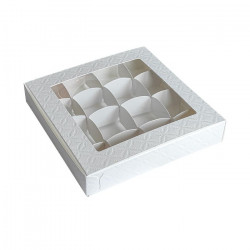 Krabička+mřížka v.3cm s průhledem16x16cm, 10ks - Monaco