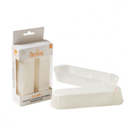 Papírové košíčky na eclair 135x33x28mm bílé 60ks