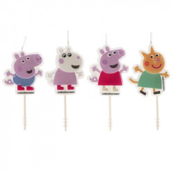 Svíčky na dort Prasátko Pepa 4ks
