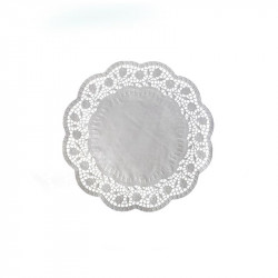 Dekorativní krajka kulatá bílá 18cm 100 ks