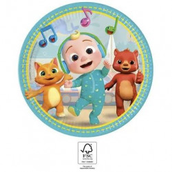 Papírové talířky cocomelon 23cm, 8ks