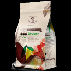 Cacao Barry Origin čokoláda TANZANIE hořká 75% 1kg