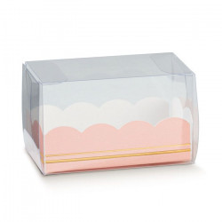 Krabička na makronky 80x50mm růžová 10ks - Monaco
